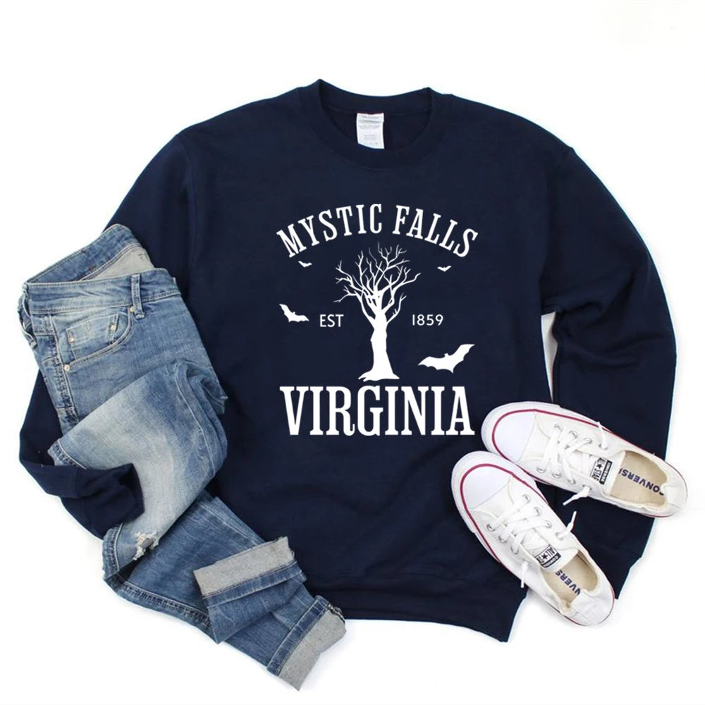 Sudadera de The Vampire Diaries de Mystic Falls, Virginia