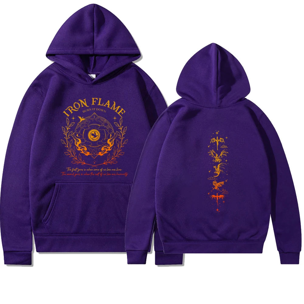 Fourth Wing Iron Flame Burn It Down Hoodie