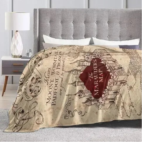 Harry Potter Marauders Map Blanket