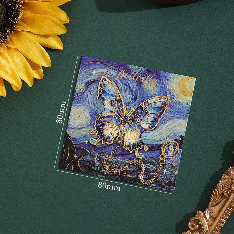 Butterfly Oil Painting Metal Bookmarks