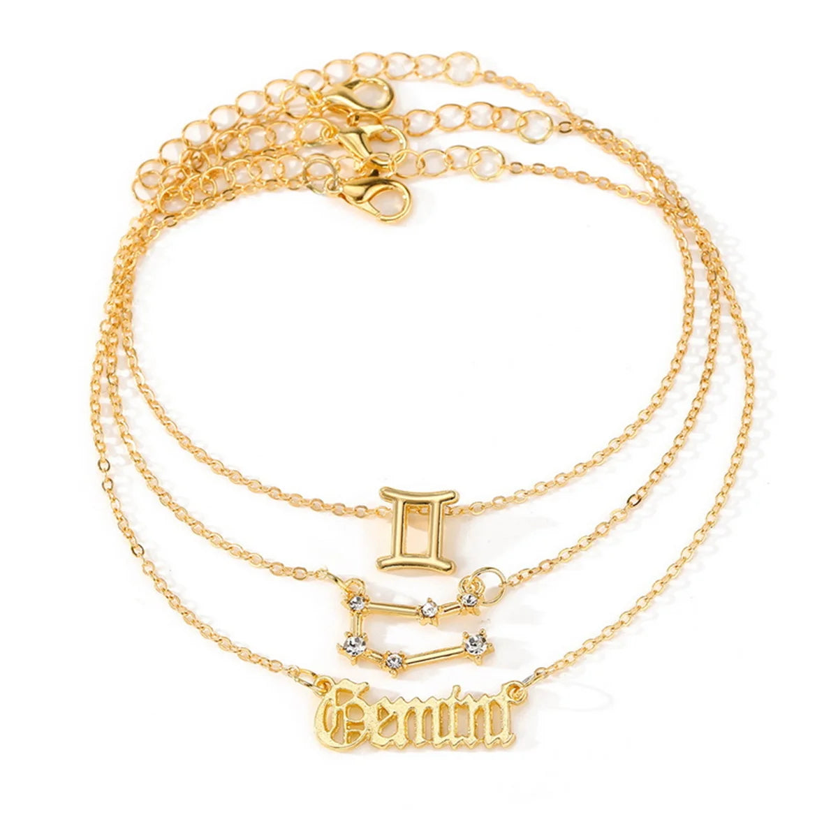 Zodiac Academy 3pc Set Zodiac Sign Anklets