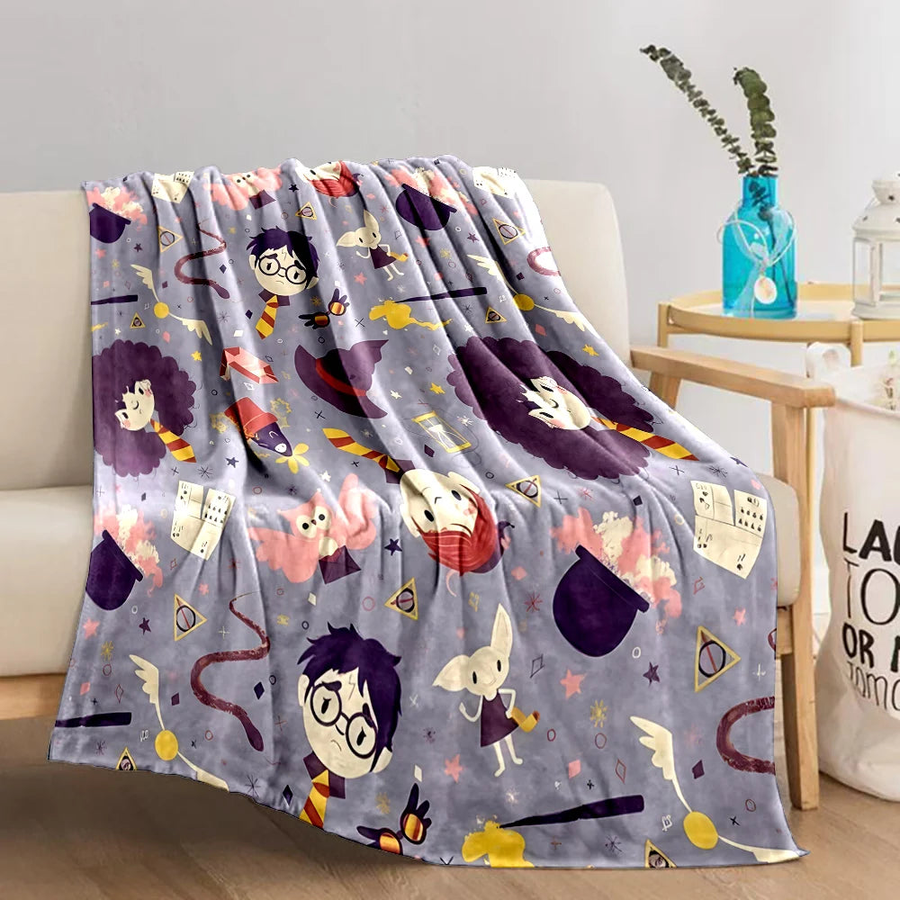 Harry Potter Cartoon Magic Tools Blankets