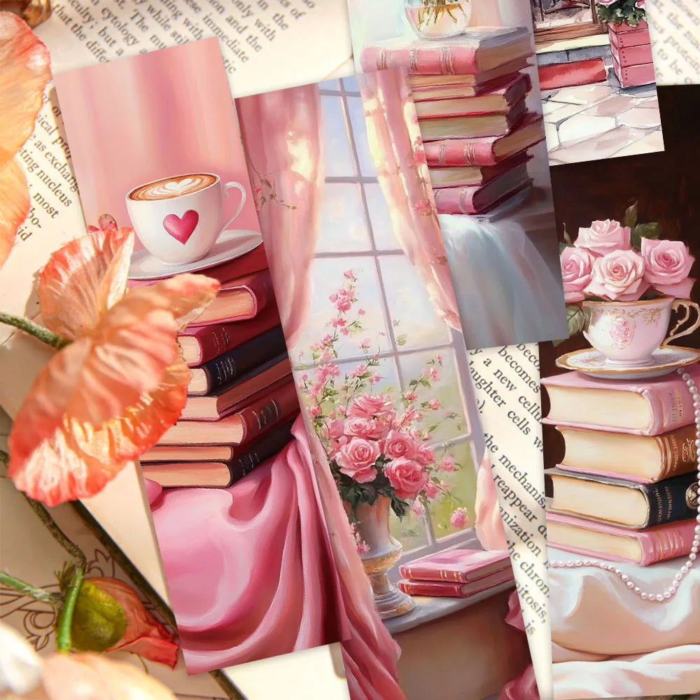 30pcs Vintage Pink Romance Bookmarks
