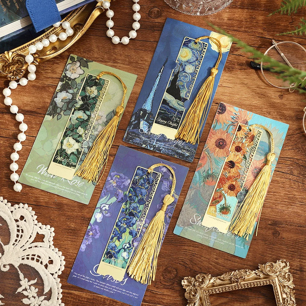 Hollow Exquisite Vincent Van Gogh Paintings Metal Bookmarks