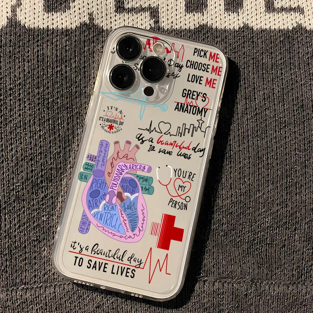 Grey's Anatomy Clear Phone Cases