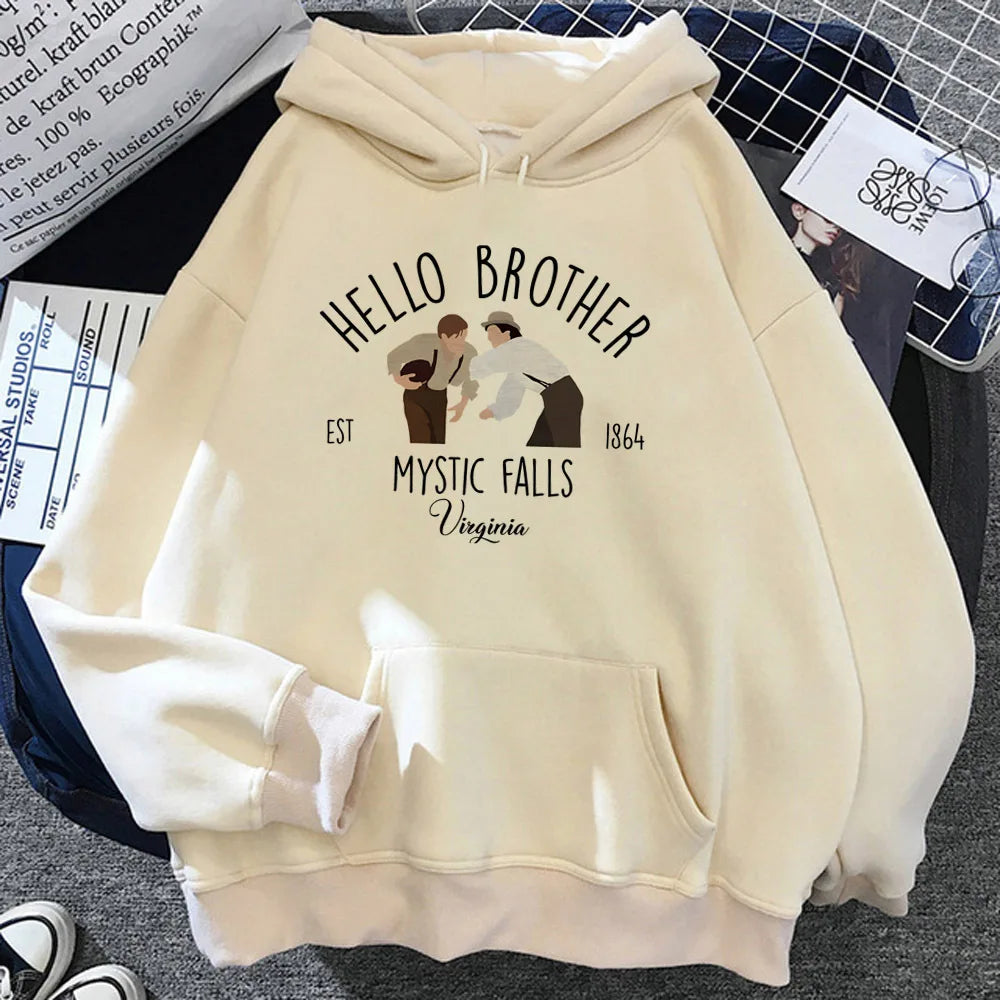 The Vampire Diaries Beige Hoodies