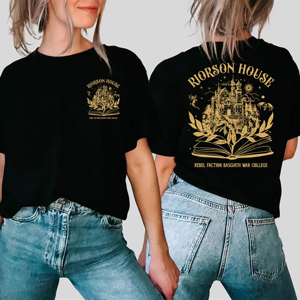 Fourth Wing Xaden Riorson House Basgiath War College Short Sleeve Top