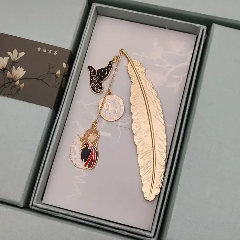 Harry Potter Gold Feather Bookmarks