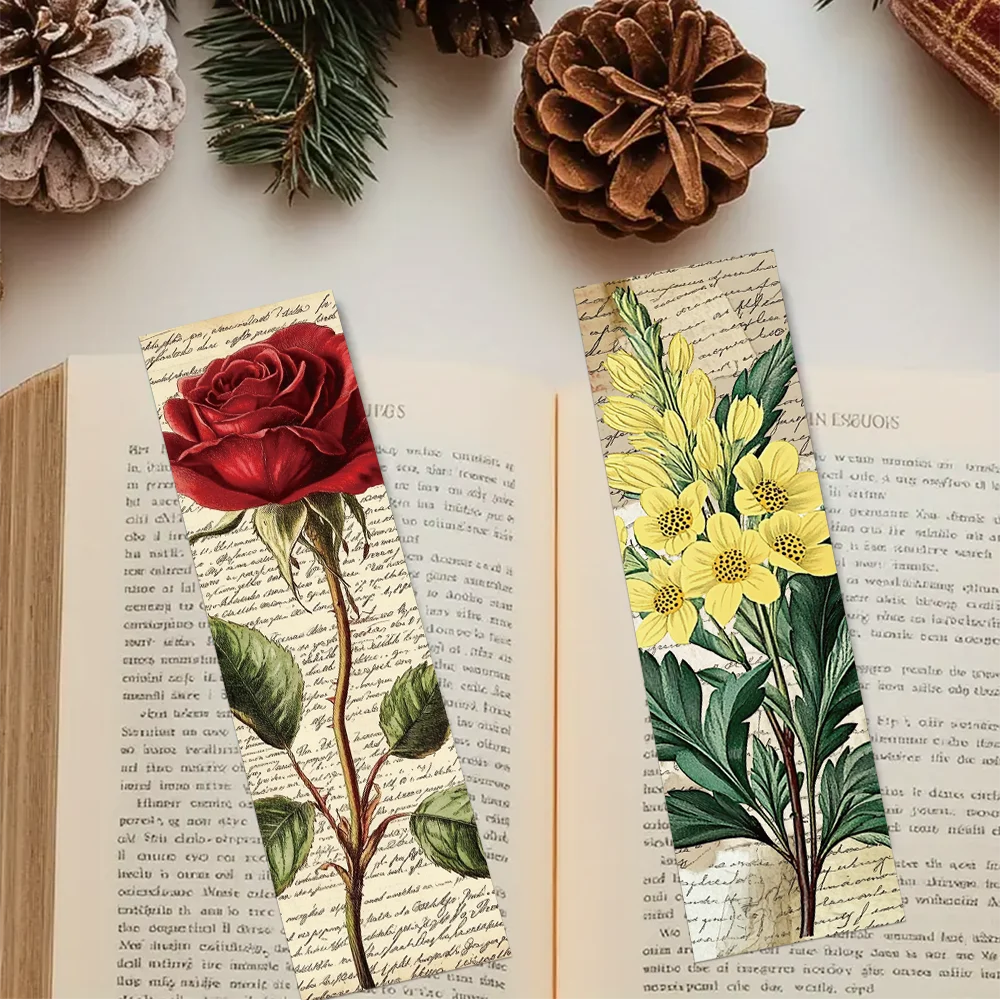 30pcs Vintage Floral Bookmarks