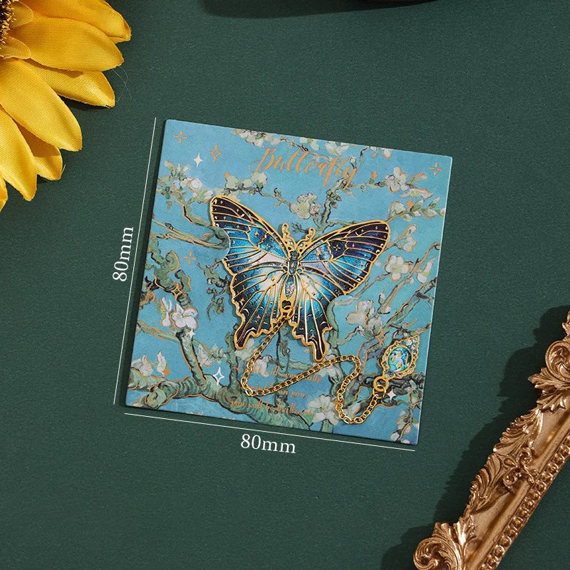 Butterfly Oil Painting Metal Bookmarks