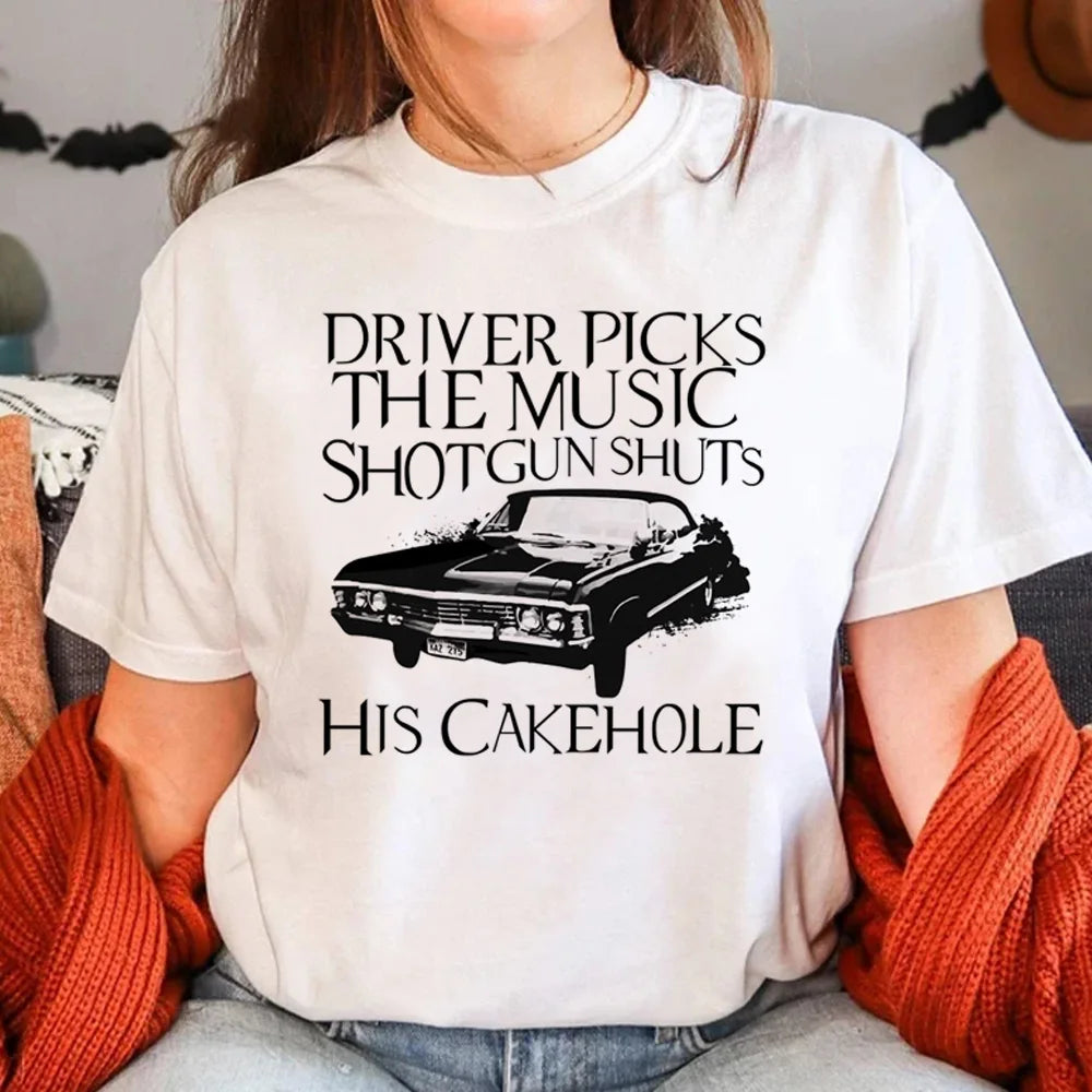 Supernatural White Short Sleeve Tops