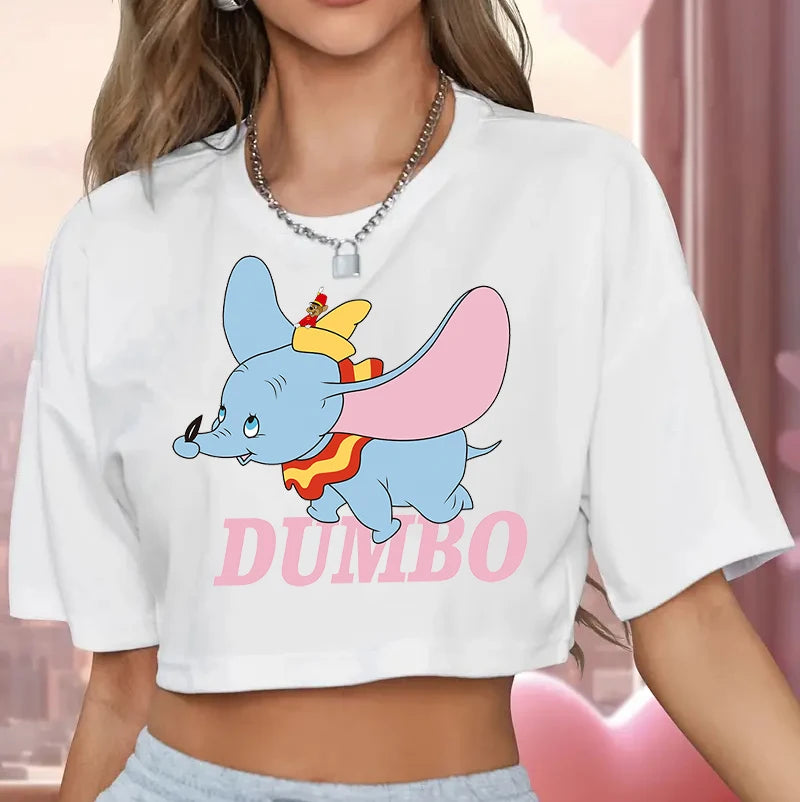 Disney Dumbo Crop Short Sleeve Top