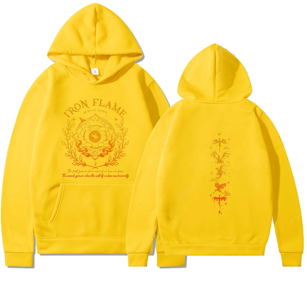 Fourth Wing Iron Flame Burn It Down Hoodie