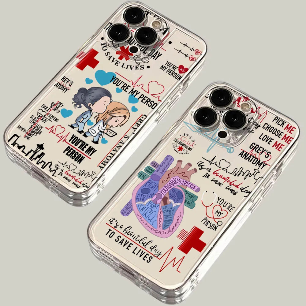 Grey's Anatomy Clear Phone Cases