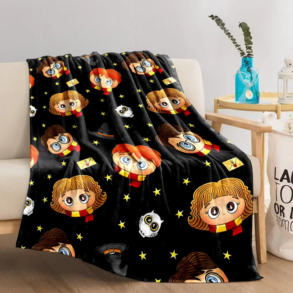 Harry Potter Cartoon Magic Tools Blankets
