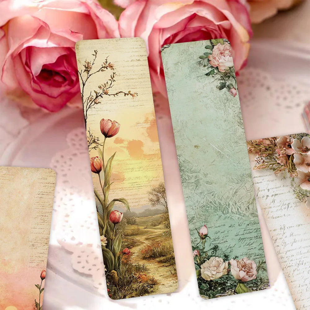 30pcs Vintage Landscape Wallflower Bookmarks