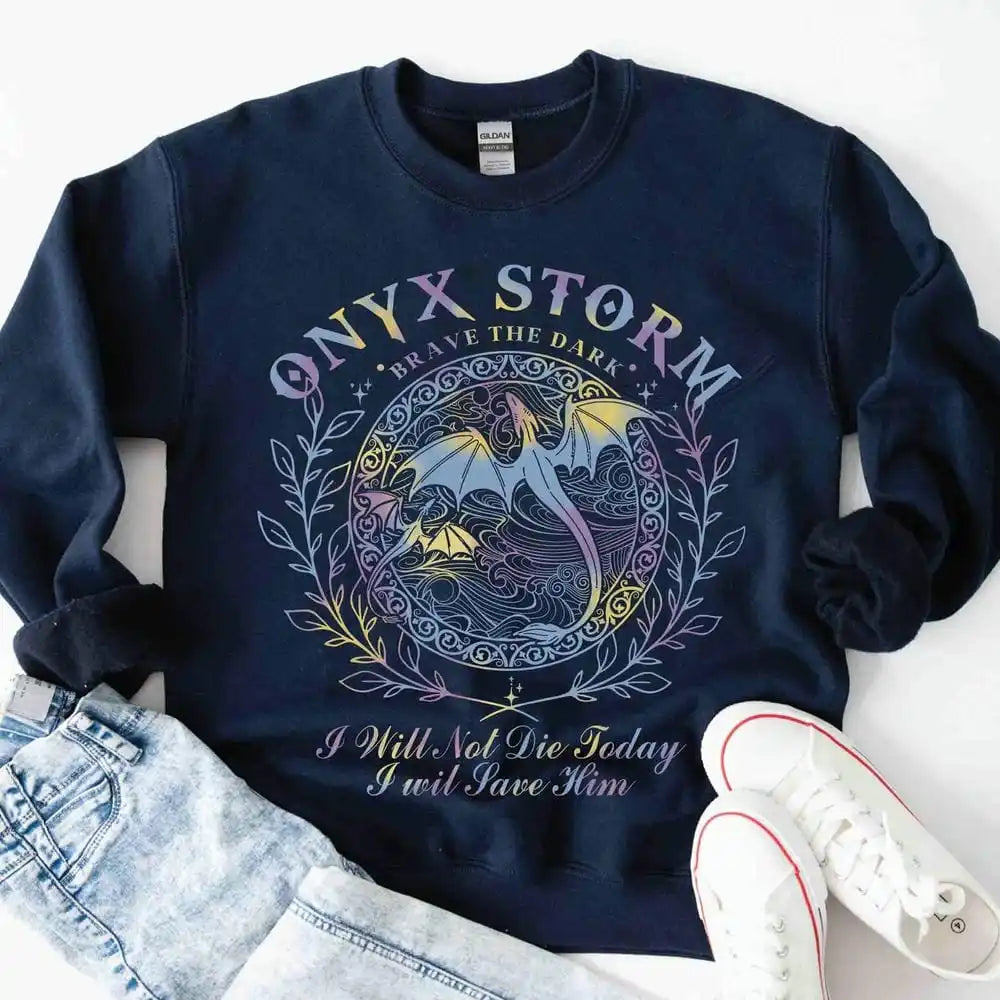 Fourth Wing Onyx Storm Brave The Dark Sweatshirt