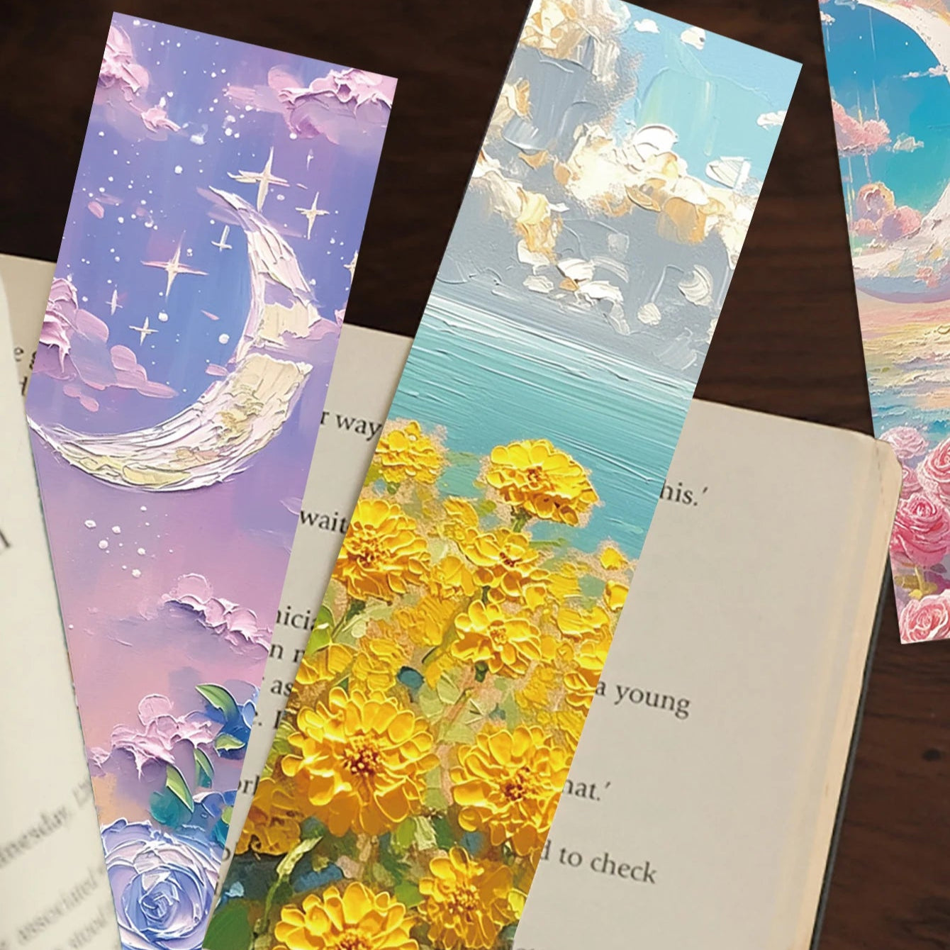 30pcs Oil Painting Fairy Tale Scenery Bookmarks