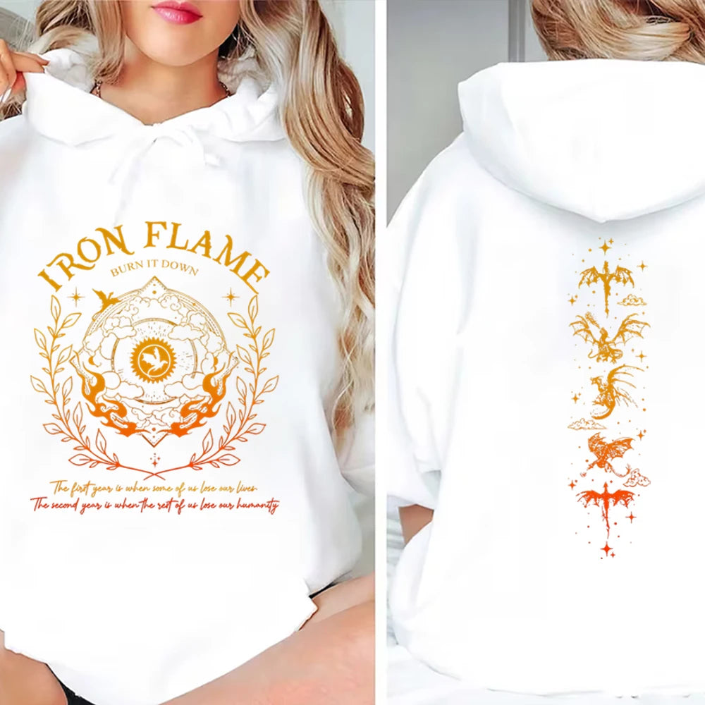Fourth Wing Iron Flame Burn It Down Hoodie