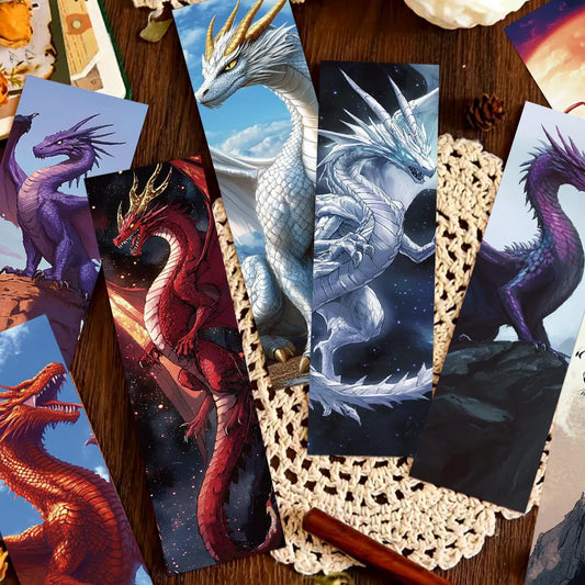 30pcs Fantasy Dragons Bookmarks