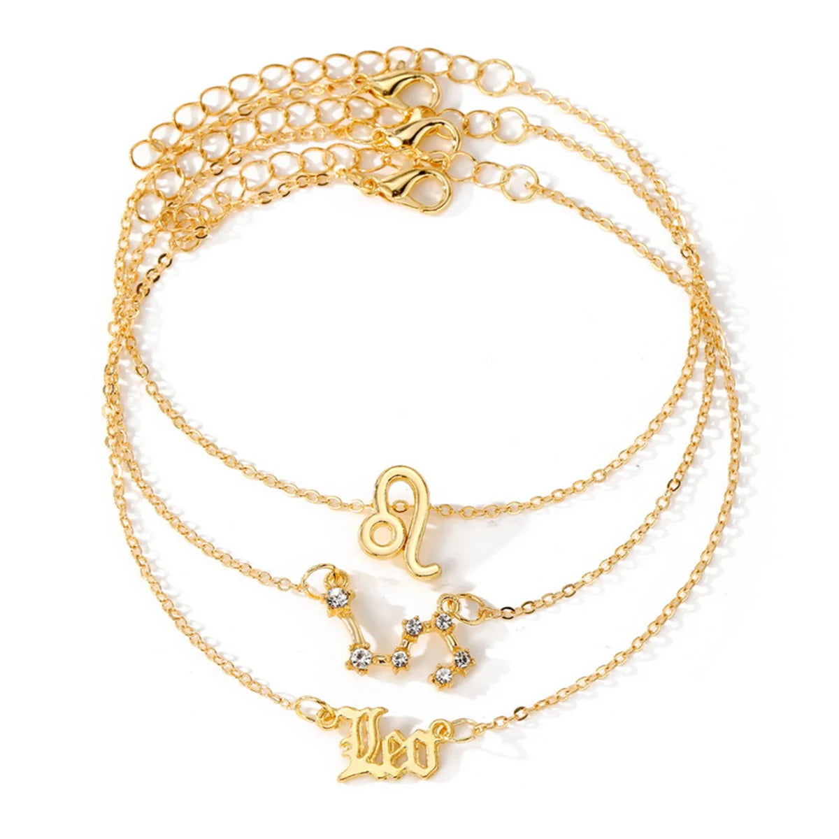 Zodiac Academy 3pc Set Zodiac Sign Anklets