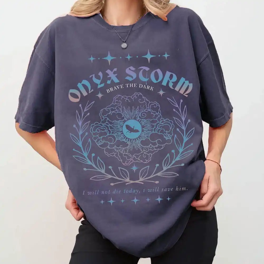 Fourth Wing Onyx Storm Brave The Dark Short Sleeve Top