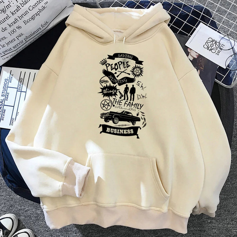 Supernatural Beige Hoodies