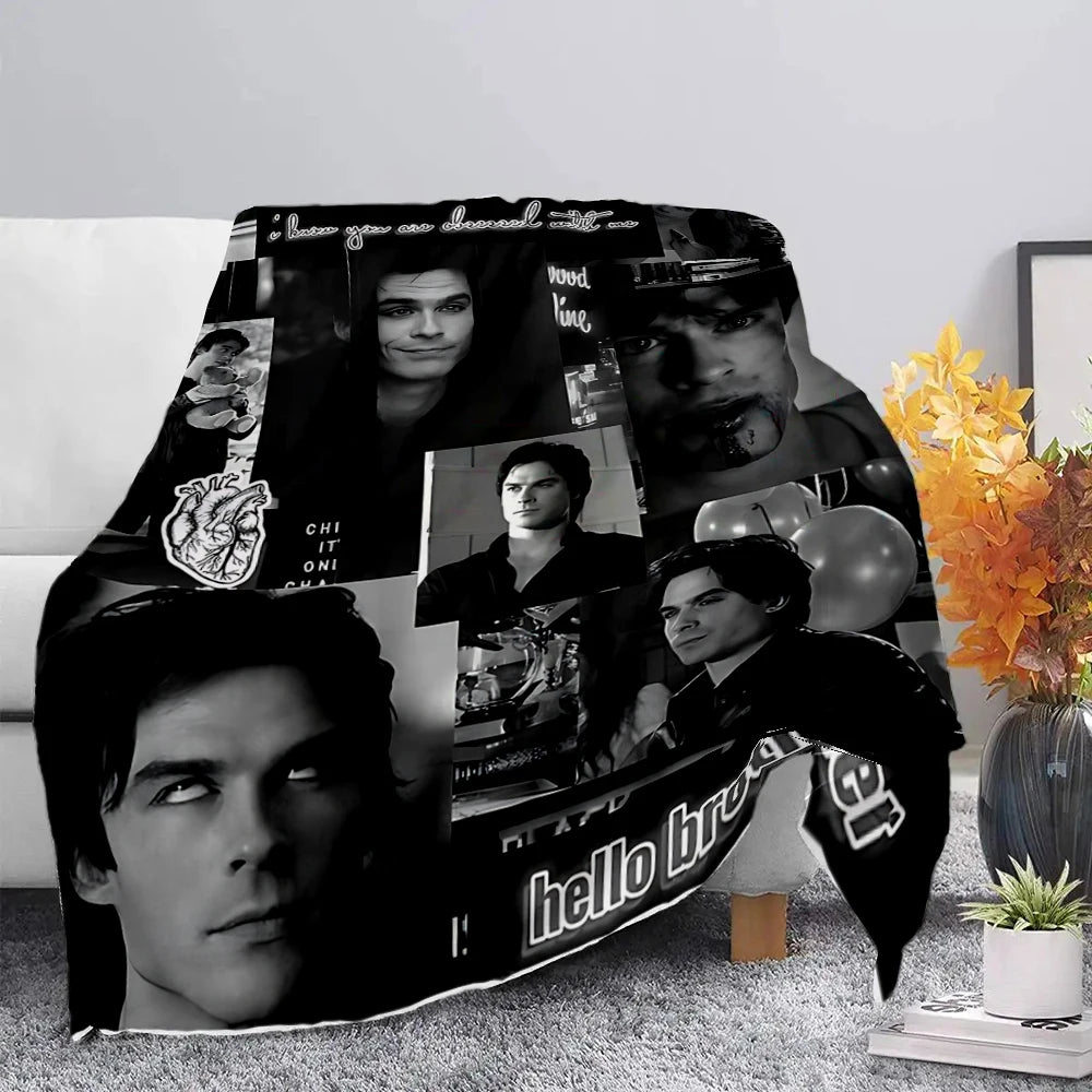 The Vampire Diaries Damon Salvatore Blankets