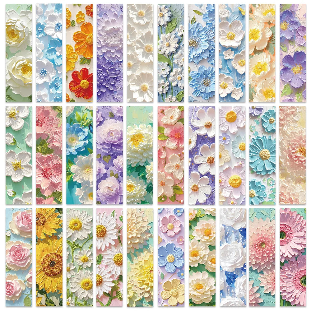 30pcs Oil Painting Fairy Tale Scenery Bookmarks