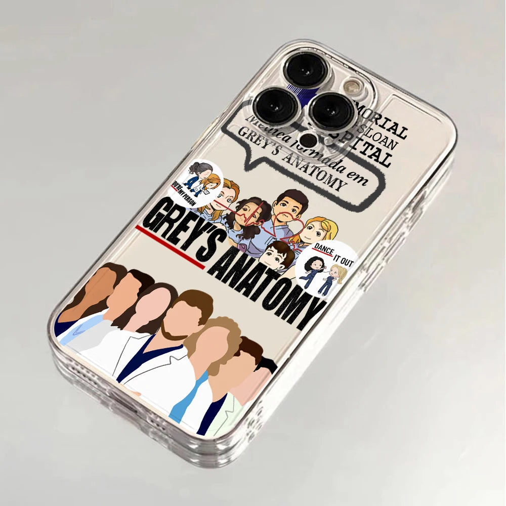 Grey's Anatomy Clear Phone Cases