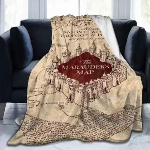 Harry Potter Marauders Map Blanket