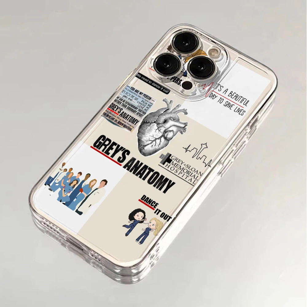Grey's Anatomy Clear Phone Cases