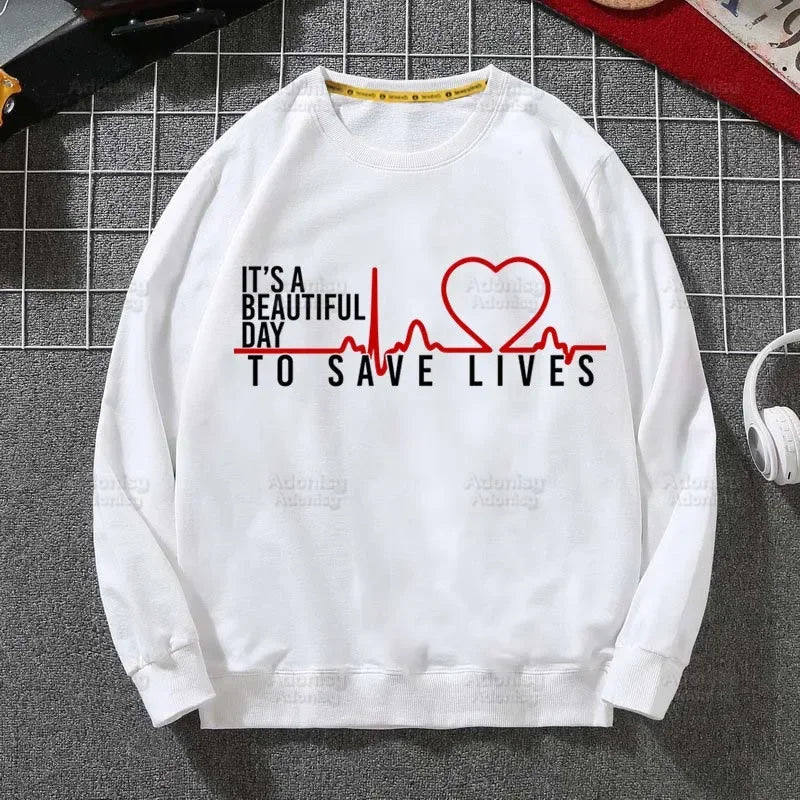 Grey's Anatomy White Sweatshirts