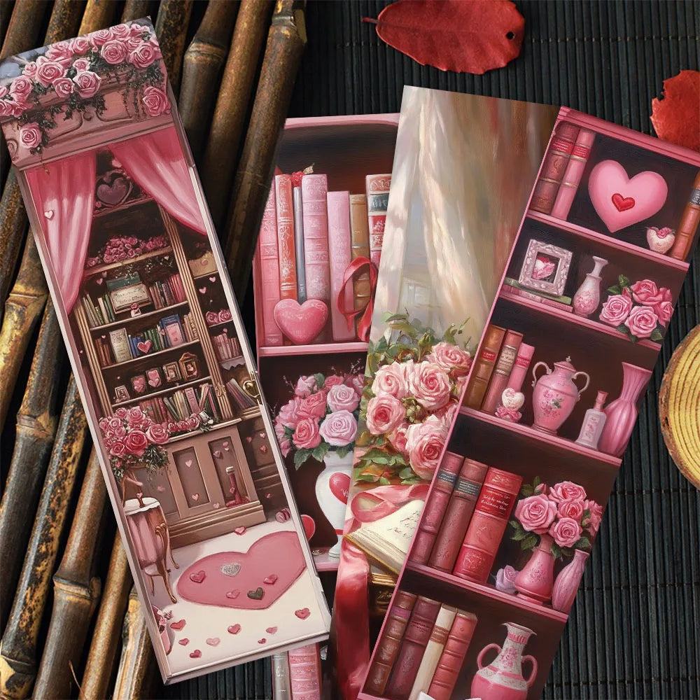 30pcs Vintage Pink Romance Bookmarks