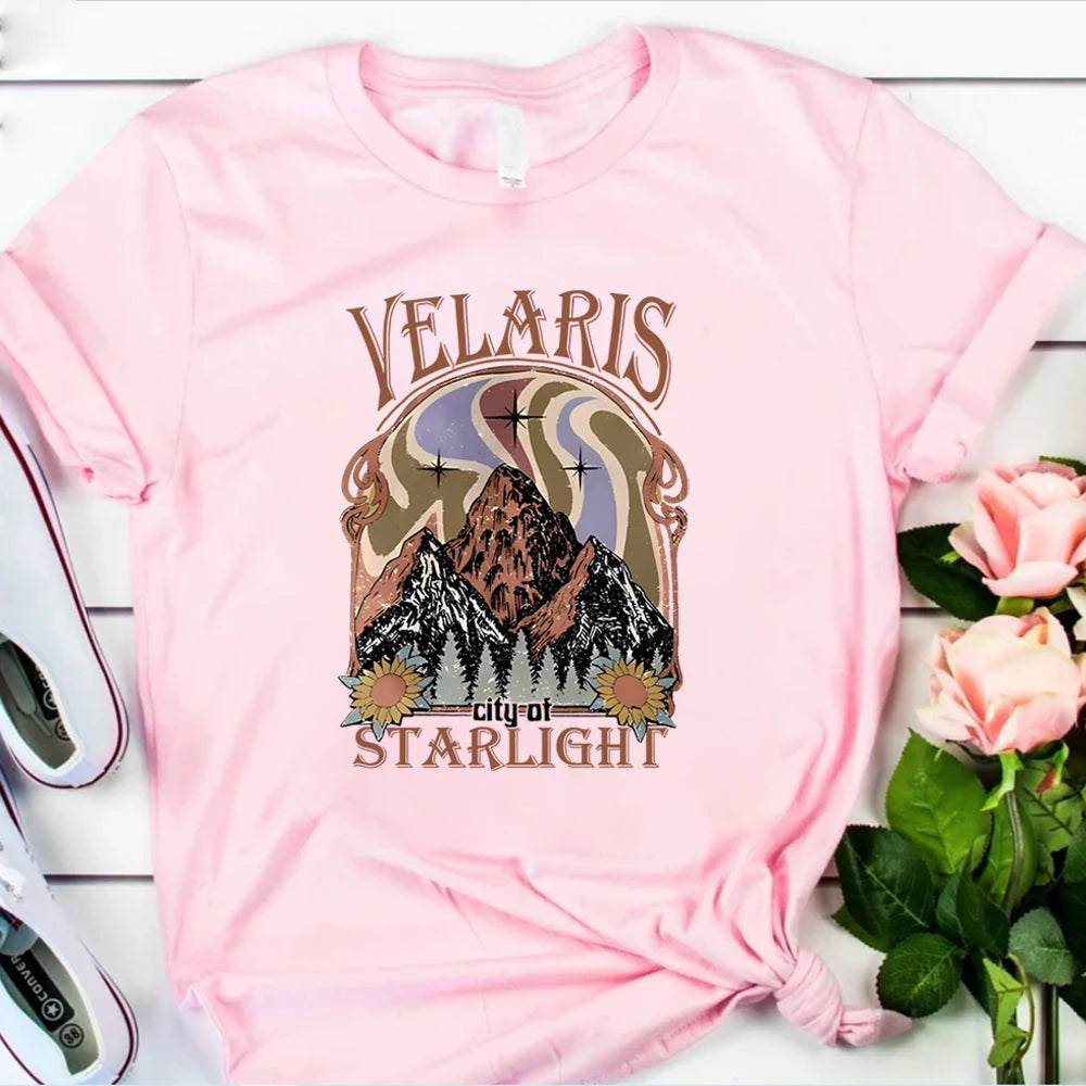 Camiseta de manga corta Una corte de rosas y espinas Velaris City of Starlight