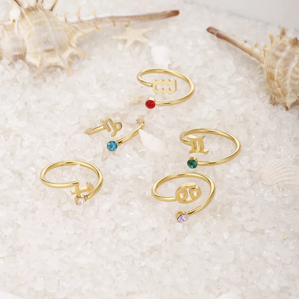 Zodiac Academy Birth Stone Zodiac Sign Rings