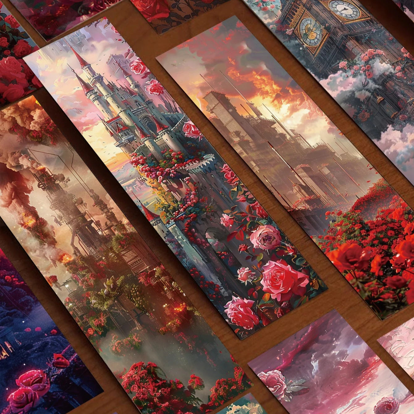 30pcs Rose Dark Fantasy Bookmarks