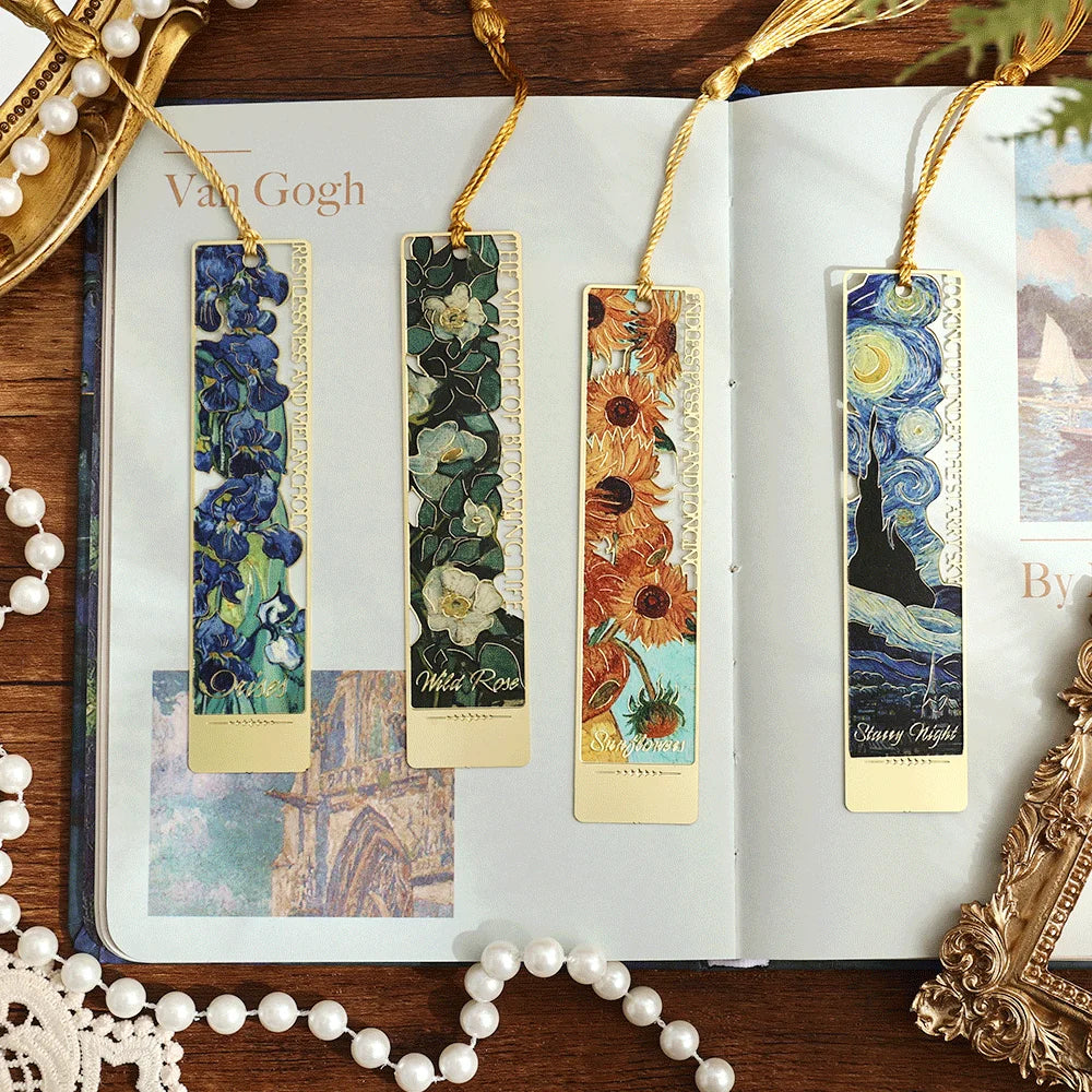 Hollow Exquisite Vincent Van Gogh Paintings Metal Bookmarks