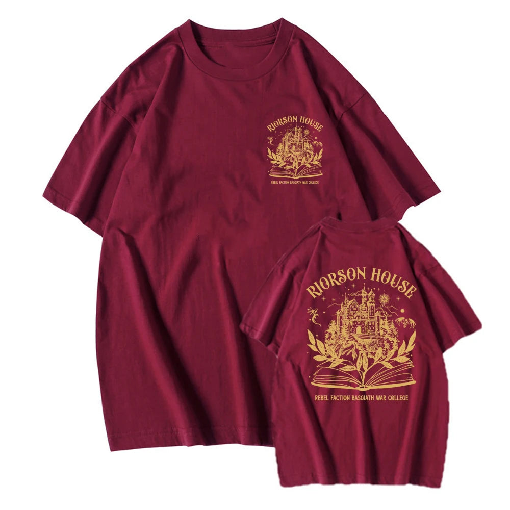 Fourth Wing Xaden Riorson House Basgiath War College Short Sleeve Top