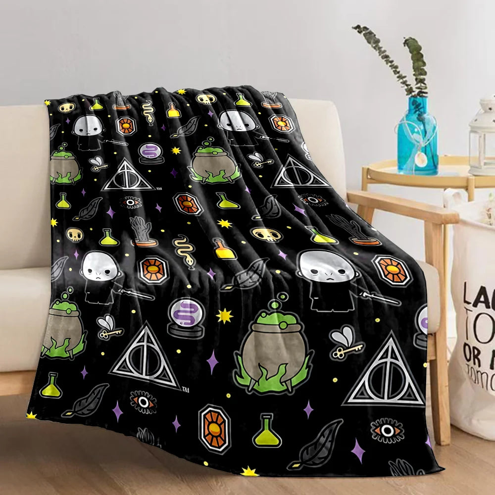 Harry Potter Cartoon Magic Tools Blankets