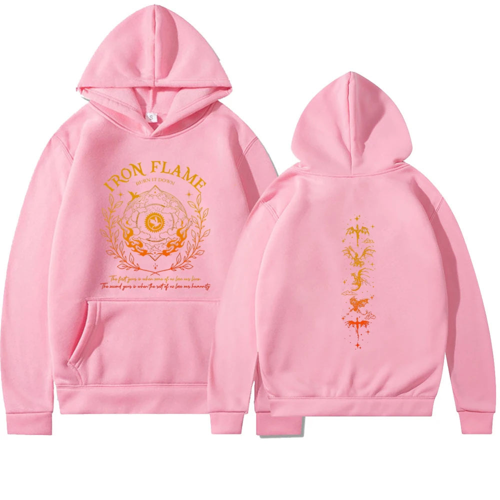 Fourth Wing Iron Flame Burn It Down Hoodie