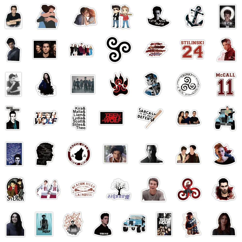 10, 30 or 50pcs Teen Wolf Stickers