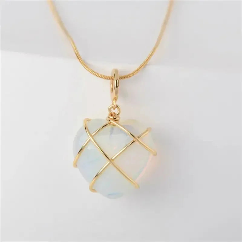 Barbie and the Diamond Castle Opal Heart Necklace