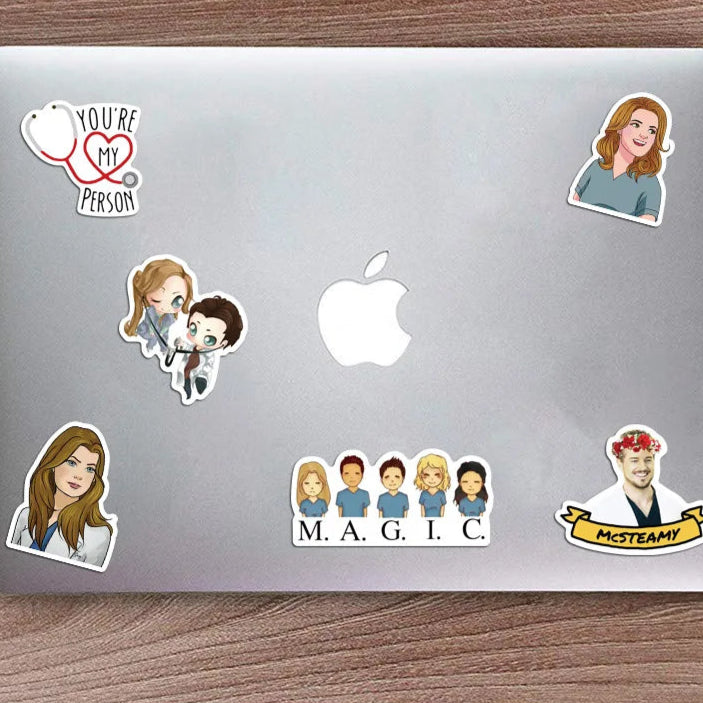 10 or 50pcs Grey's Anatomy Stickers