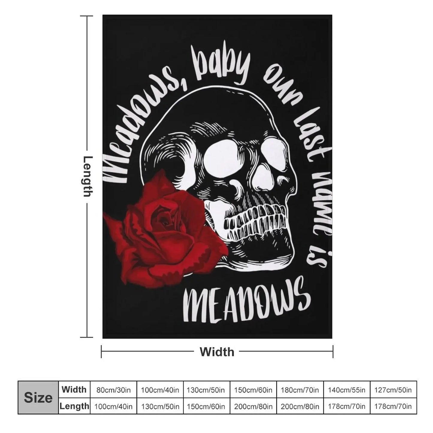 Haunting Adeline Meadows Baby Our Last Name Is Meadows Blanket