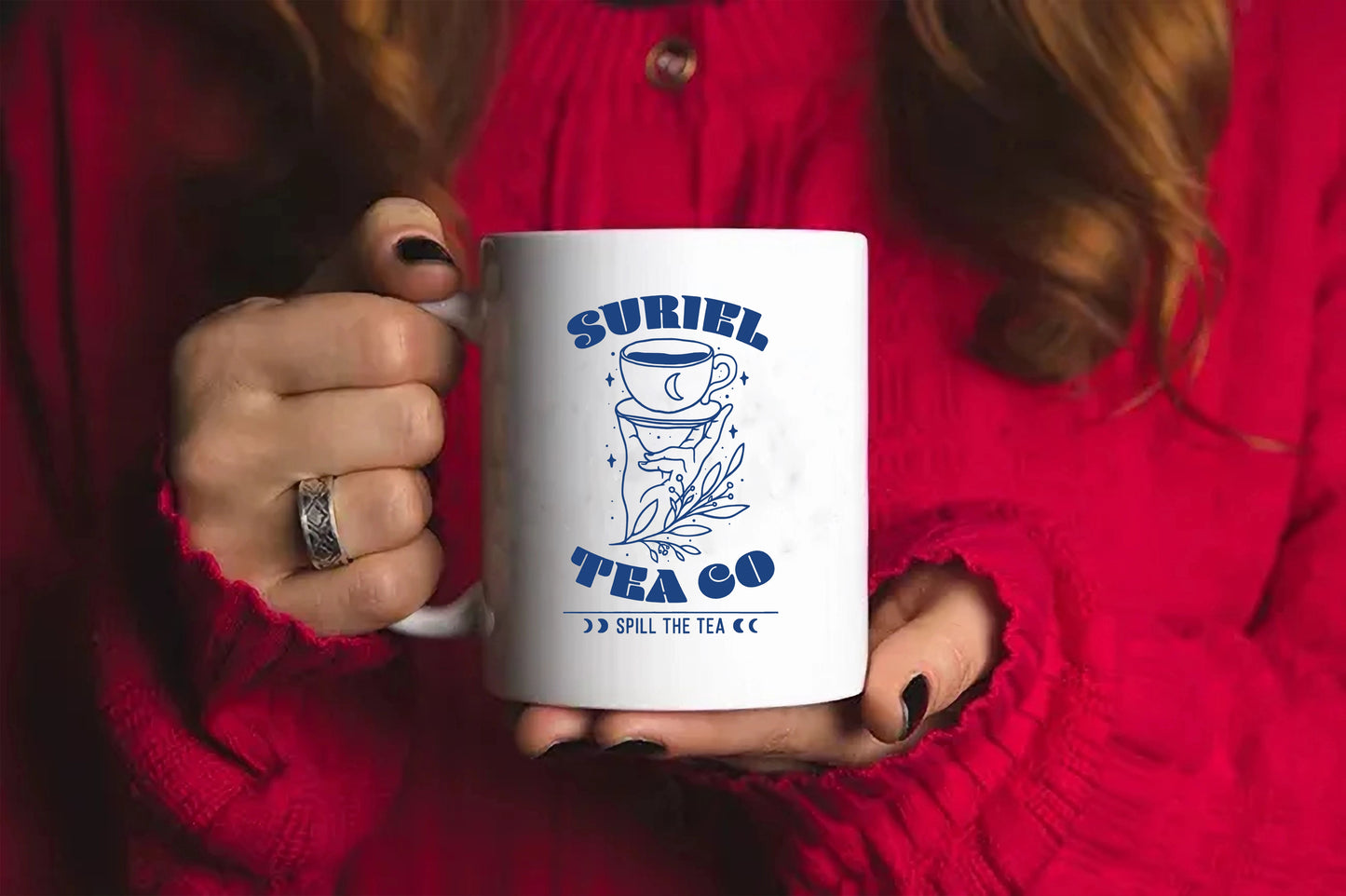 Ein Hof aus Dornen und Rosen Suriel Teetasse