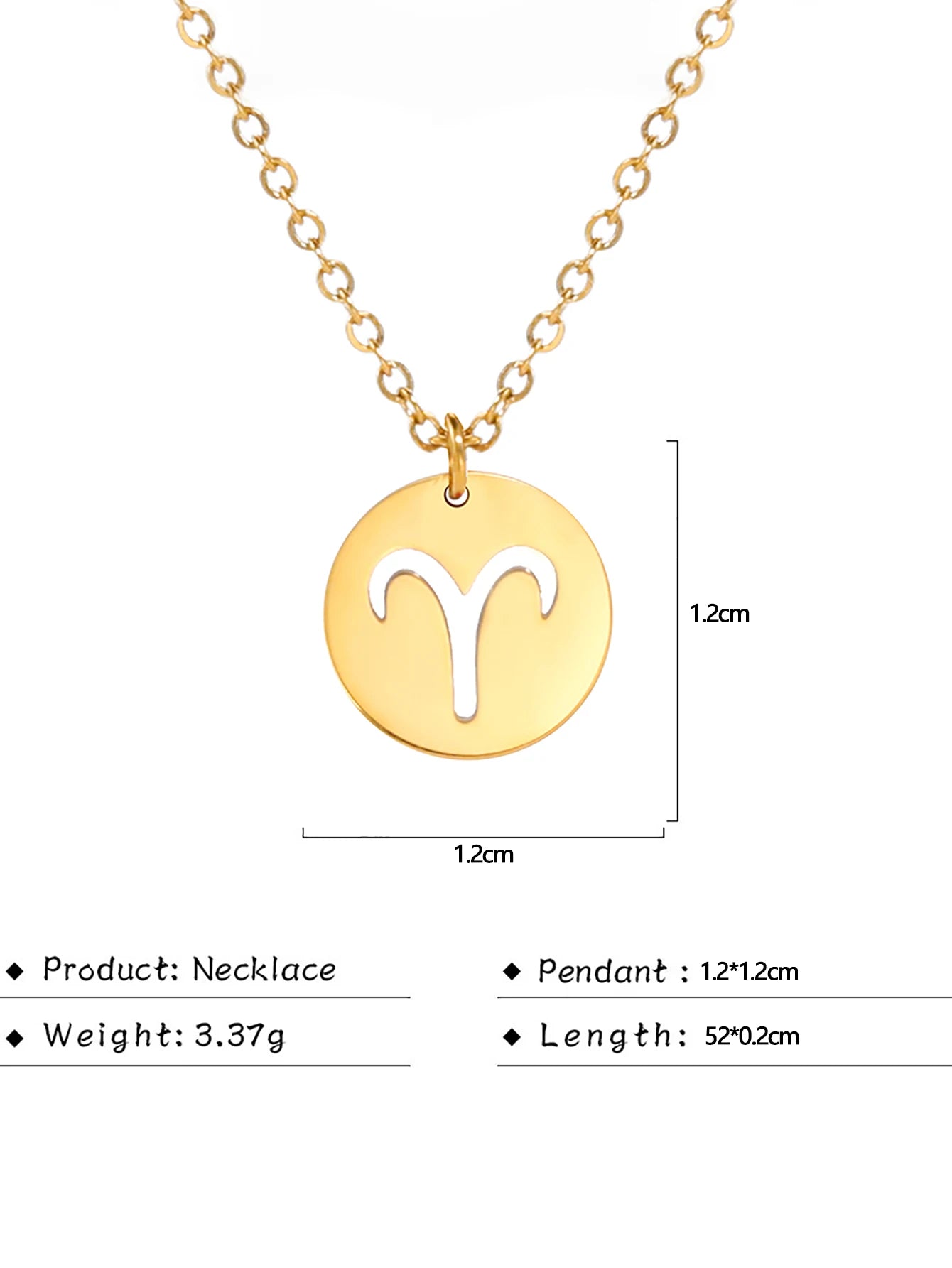 Zodiac Academy Round Zodiac Sign Necklaces