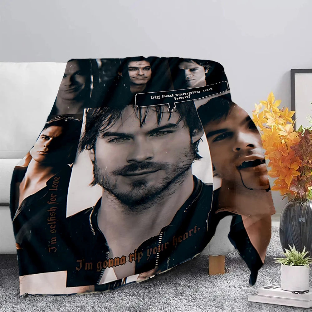 The Vampire Diaries Damon Salvatore Blankets