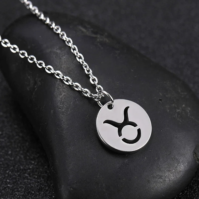 Zodiac Academy Round Zodiac Sign Necklaces