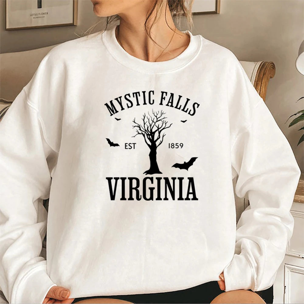 Sudadera de The Vampire Diaries de Mystic Falls, Virginia